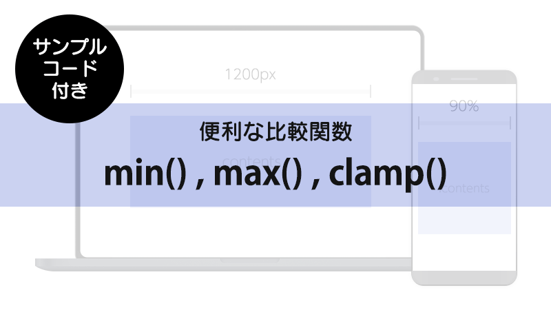 【サンプルあり】今すぐ使える！便利な比較関数 min() max() clamp() のお話のイメージ